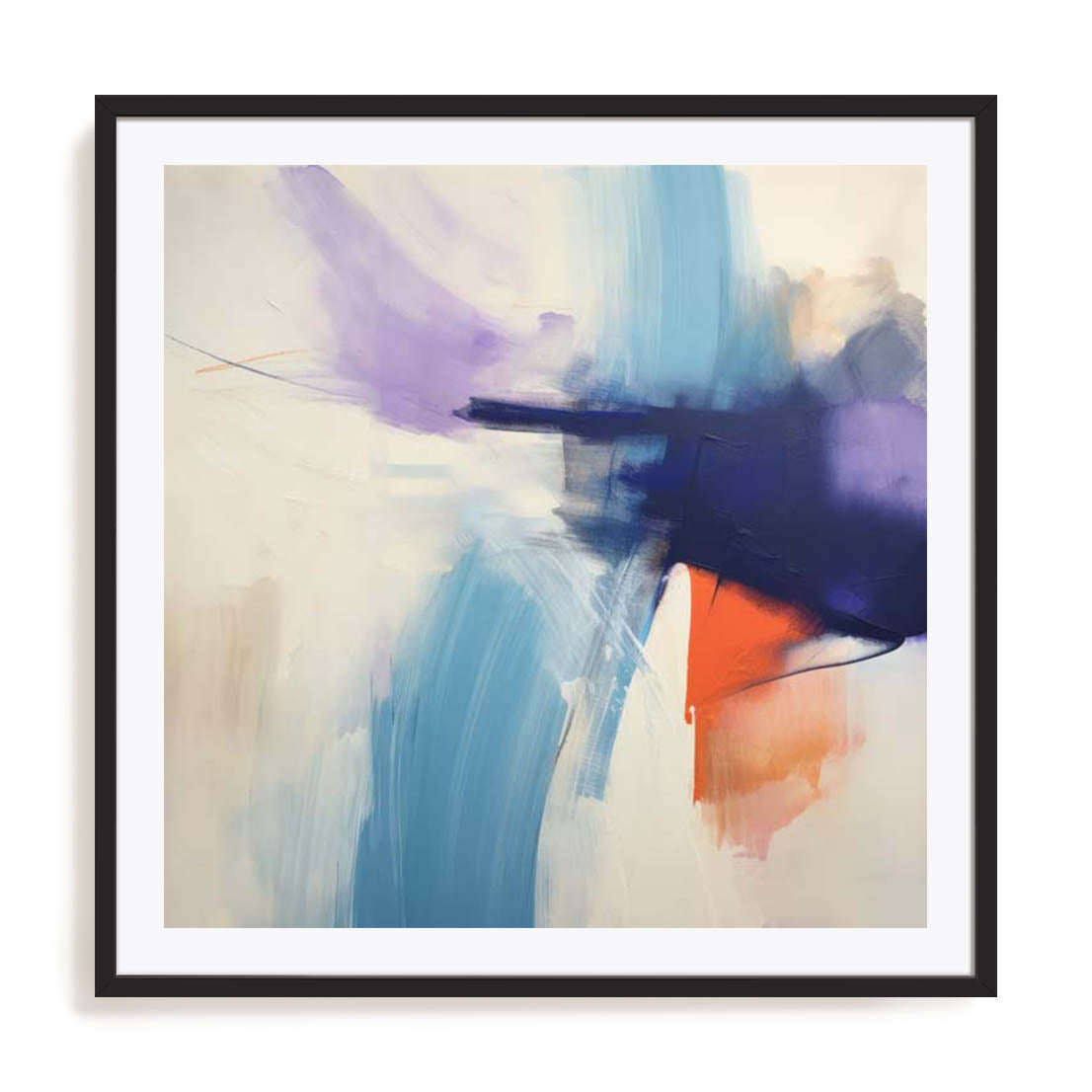Wall Art Print Poster In Black Frame - Fluid Dreamscape Ii Abstract Art