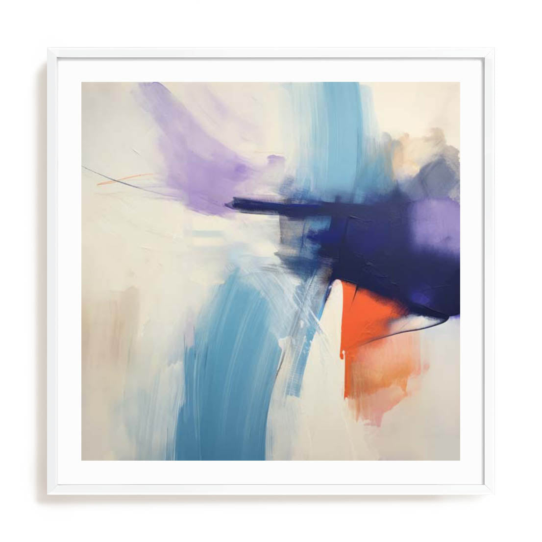 Wall Art Print Poster In White Frame - Fluid Dreamscape Ii Abstract Art