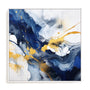 Wall Art Stretched Canvas In White  Frame - Dancing Splatters I Abstract Art