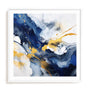 Wall Art Print Poster In White Frame - Dancing Splatters I Abstract Art