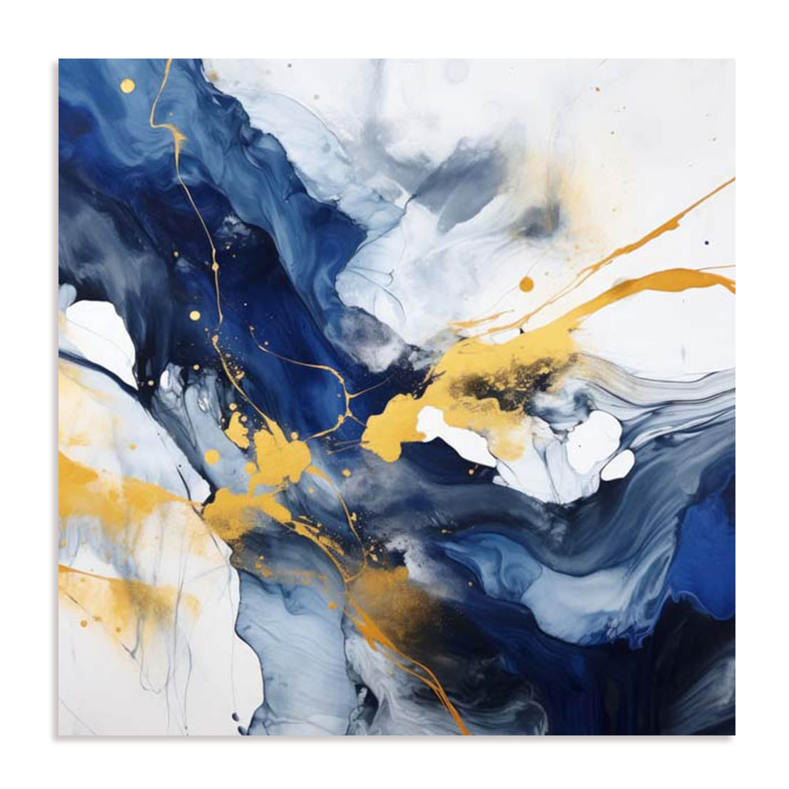 Unframed Stretched Canvas Or Print Only - Dancing Splatters I Abstract Art