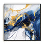 Wall Art Stretched Canvas In Black Frame - Dancing Splatters Ii Abstract Art