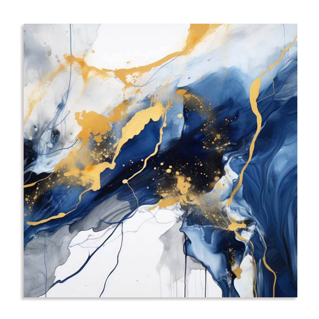 Unframed Stretched Canvas Or Print Only - Dancing Splatters Ii Abstract Art