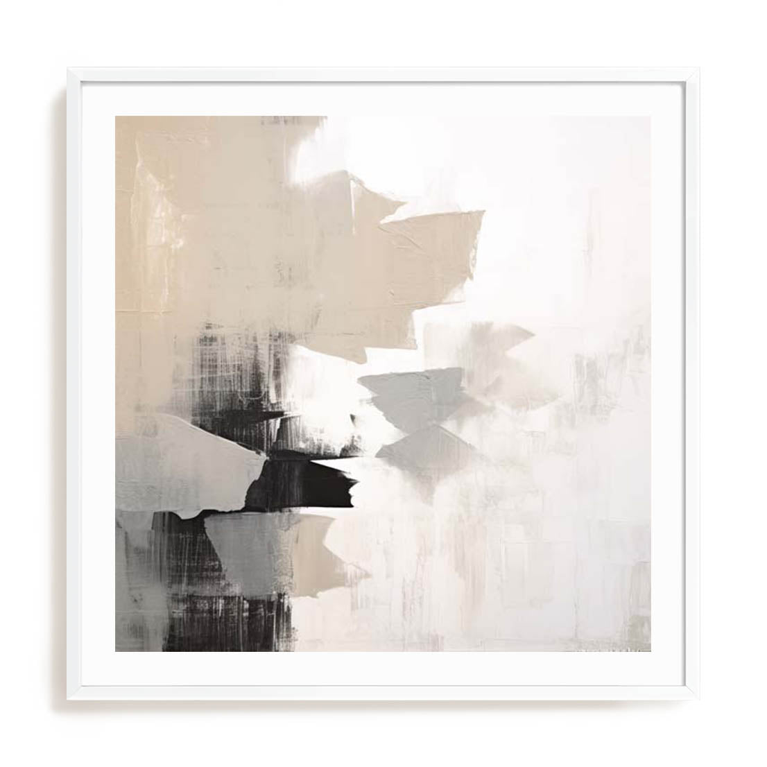 Wall Art Print Poster In White Frame - Soothing Abstractions I Abstract Art