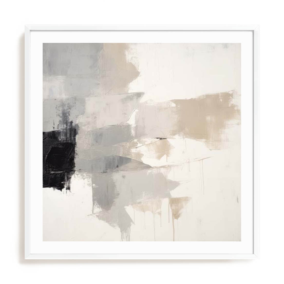 Wall Art Print Poster In White Frame - Soothing Abstractions Ii Abstract Art