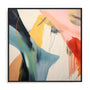Wall Art Stretched Canvas In Black Frame - Harmonic Burst Abstract Art