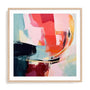Wall Art Print Poster In Natural Oak Frame - Harmonious Color Fields Abstract Art