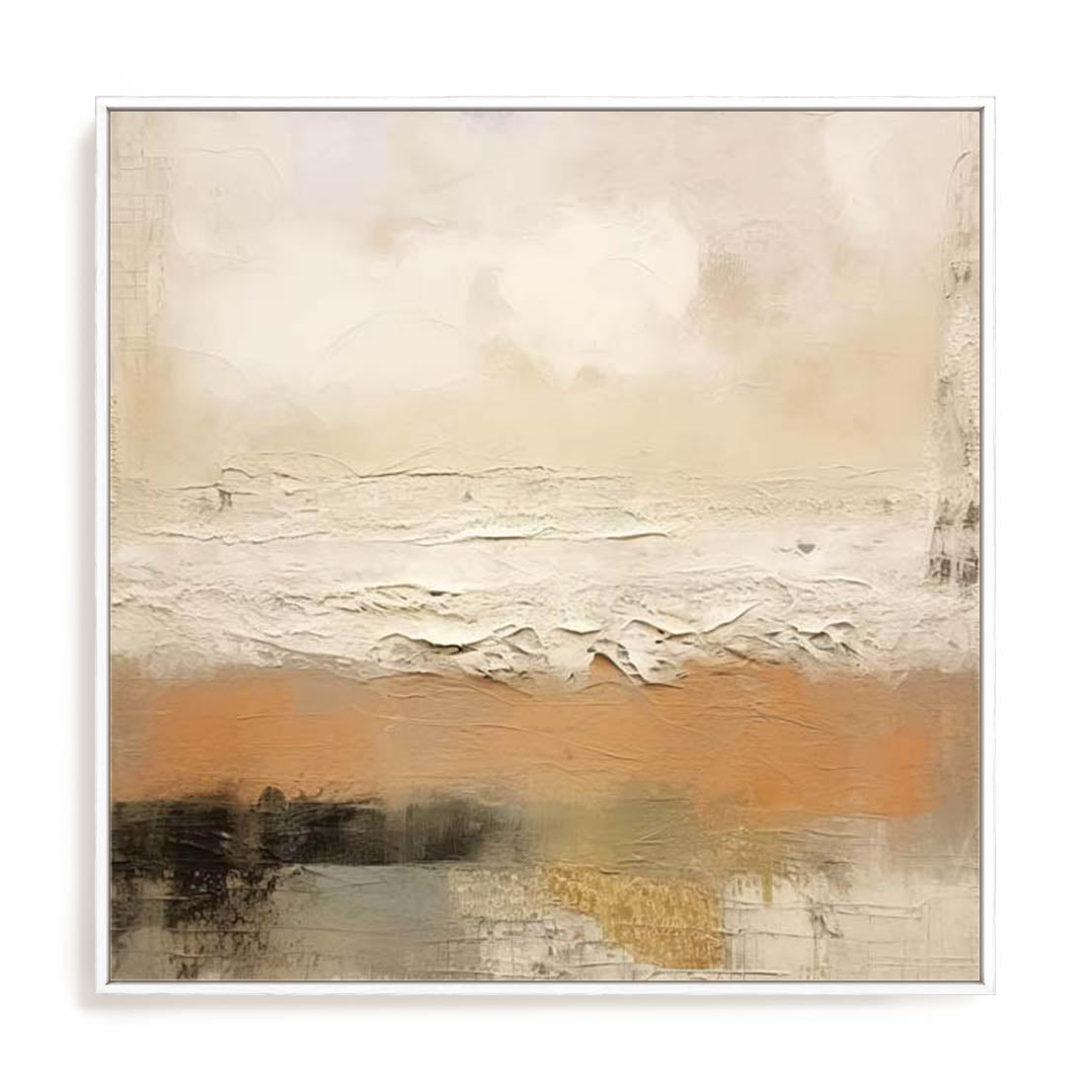 Wall Art Stretched Canvas In White  Frame - Designs In Chaos Landscape Art