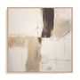 Wall Art Stretched Canvas In Natural Oak  Frame - Forms In Abstractions I Abstract Art