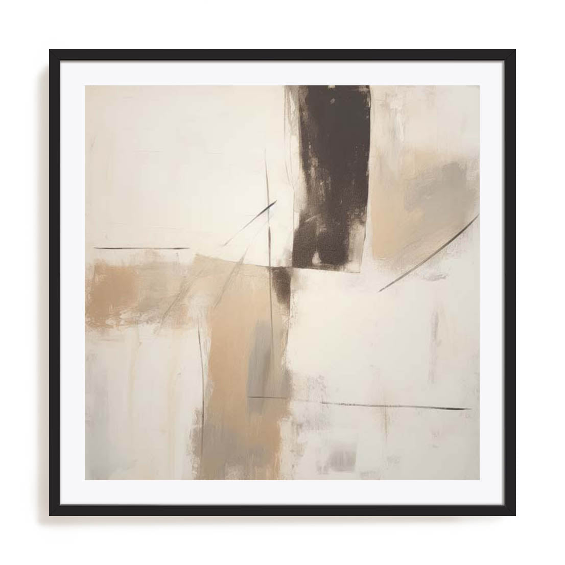 Wall Art Print Poster In Black Frame - Forms In Abstractions I Abstract Art