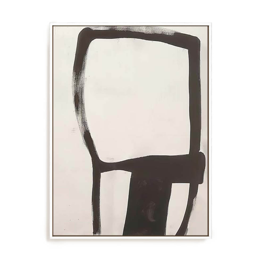 Wall Art Stretched Canvas In White  Frame - Natural Tranquility I Abstract Art