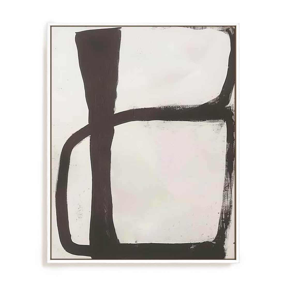 Wall Art Stretched Canvas In White  Frame - Natural Tranquility Ii Abstract Art