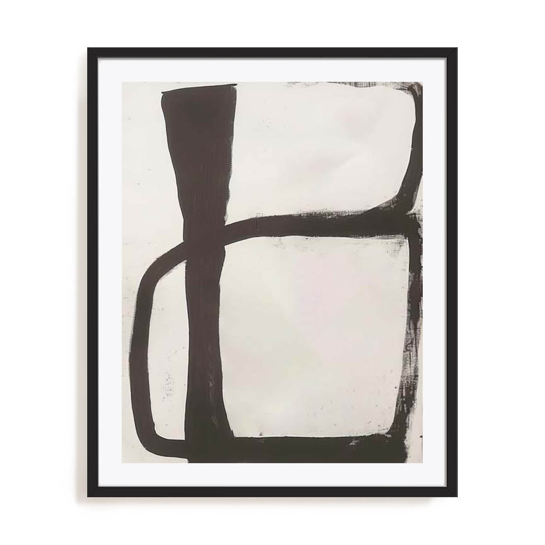 Wall Art Print Poster In Black Frame - Natural Tranquility Ii Abstract Art