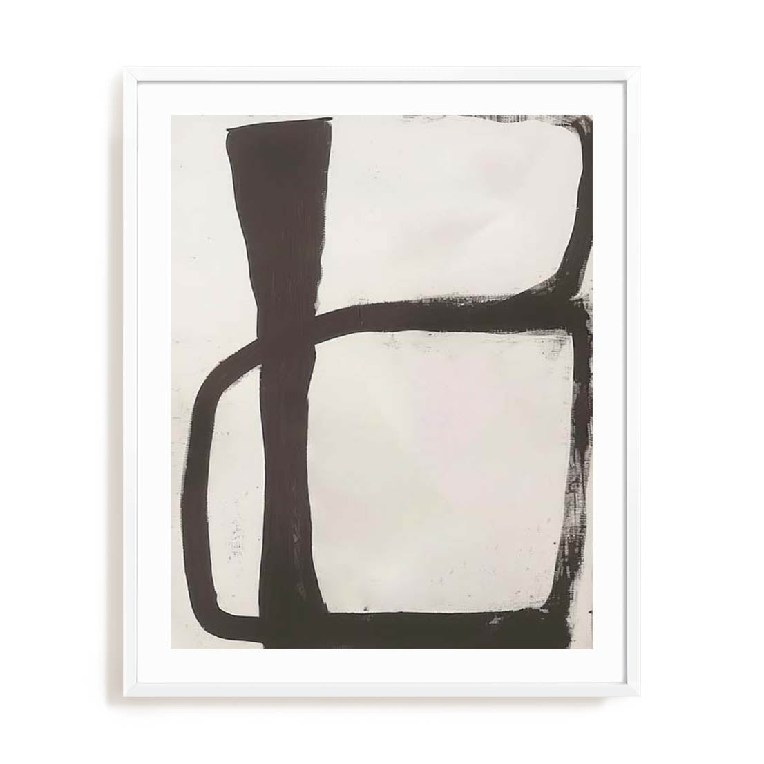 Wall Art Print Poster In White Frame - Natural Tranquility Ii Abstract Art
