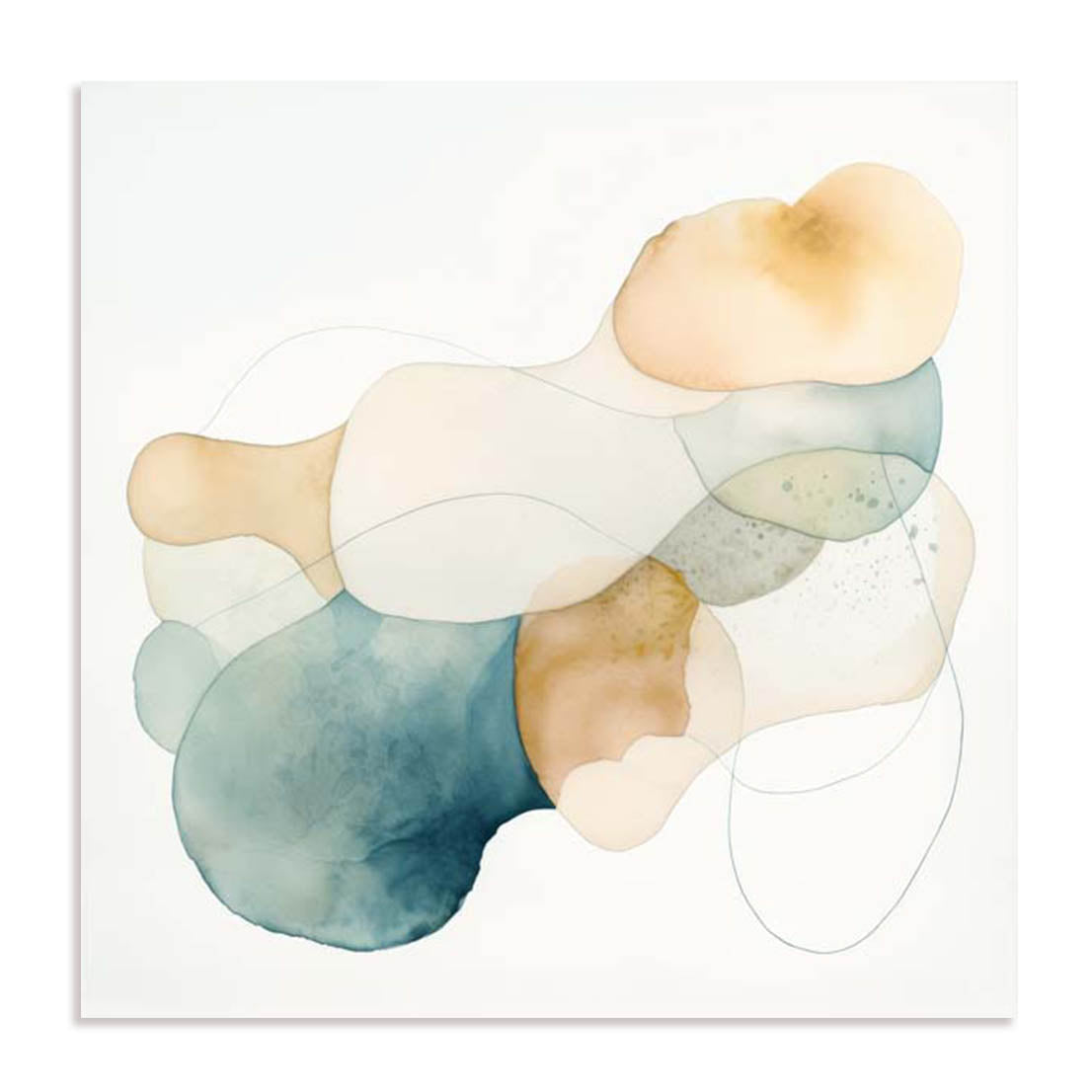 Unframed Stretched Canvas Or Print Only - Subtle Forms Ii Abstract Art