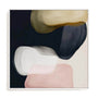 Wall Art Stretched Canvas In White  Frame - Veiled Visions I Abstract Art
