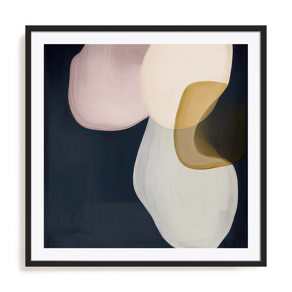 Wall Art Print Poster In Black Frame - Veiled Visions Ii Abstract Art