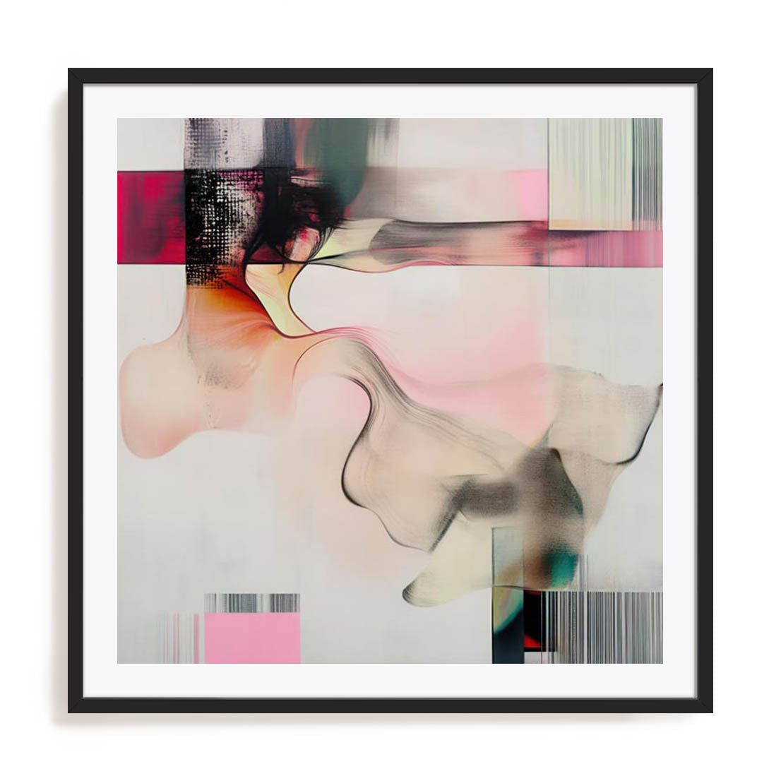 Wall Art Print Poster In Black Frame - Essence Of Flow I Abstract Art