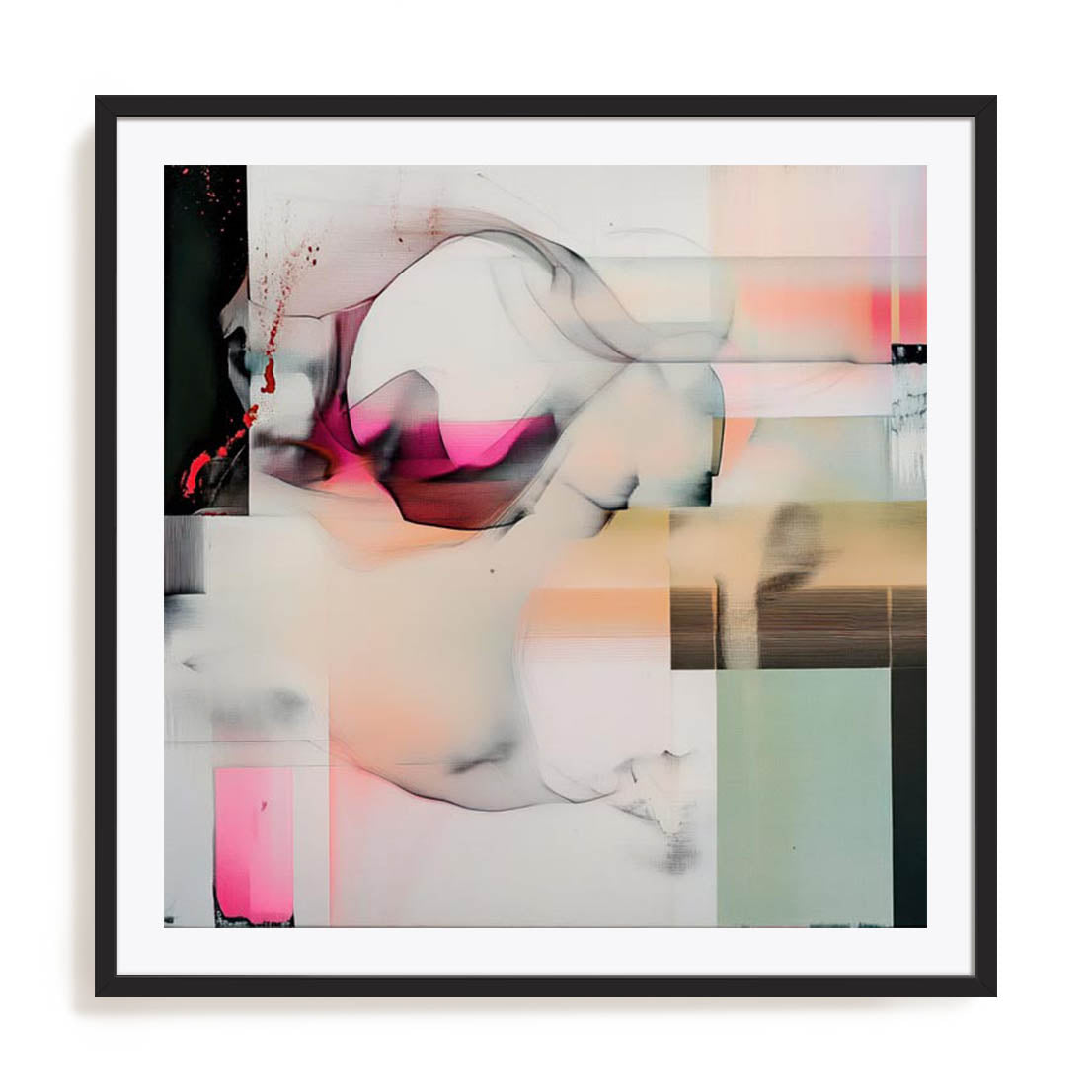 Wall Art Print Poster In Black Frame - Essence Of Flow Ii Coastal Art