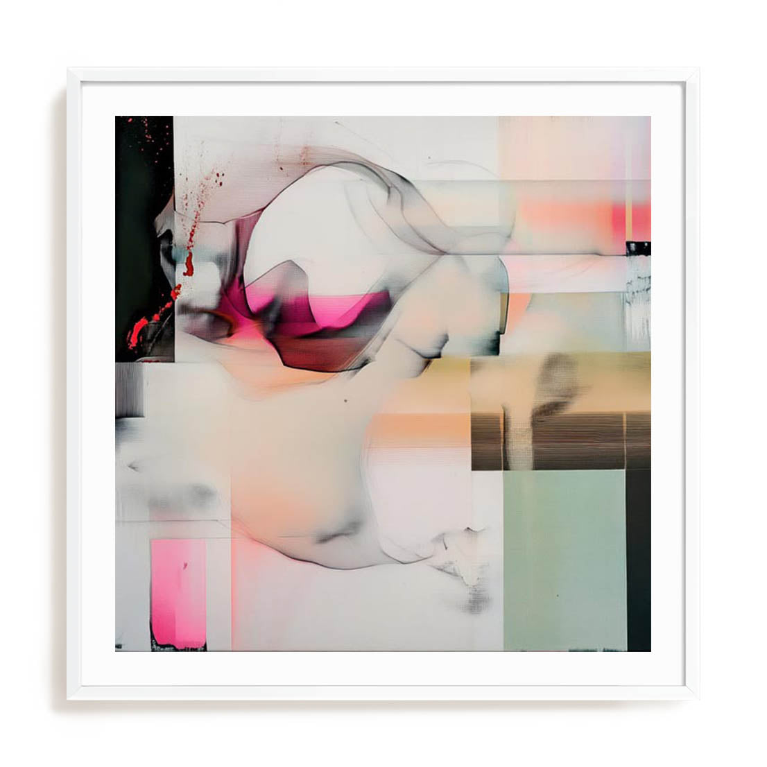 Wall Art Print Poster In White Frame - Essence Of Flow Ii Coastal Art