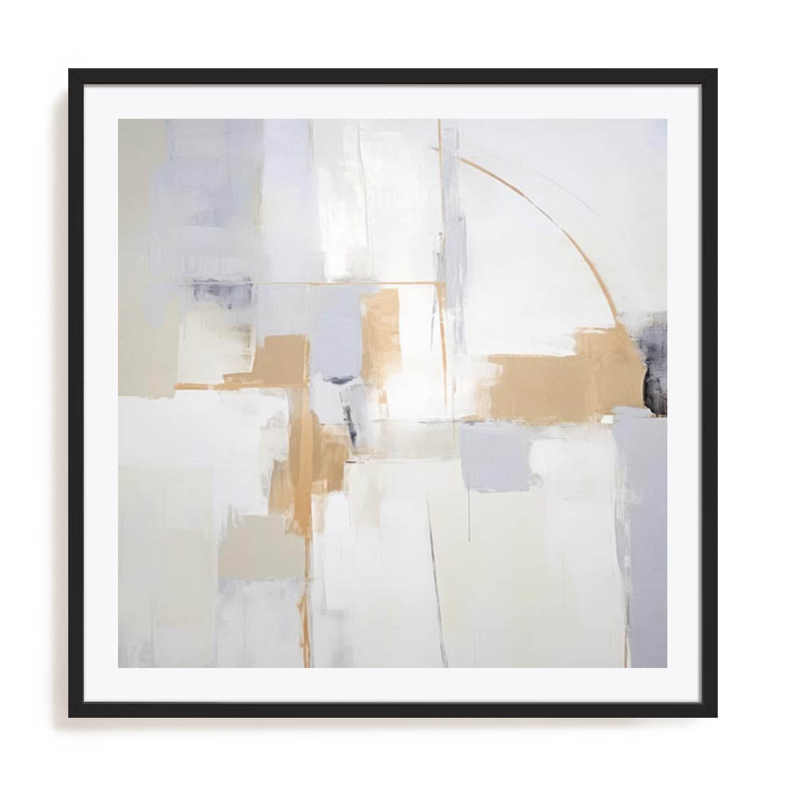 Wall Art Print Poster In Black Frame - Yelllow Abstract Visionaries Ii Abstract Art