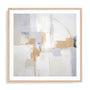 Wall Art Print Poster In Natural Oak Frame - Yelllow Abstract Visionaries Ii Abstract Art