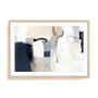 Wall Art Print Poster In Natural Oak Frame - Neutral Tapestry I Abstract Art
