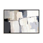 Wall Art Stretched Canvas In Black Frame - Neutral Tapestry Ii Abstract Art