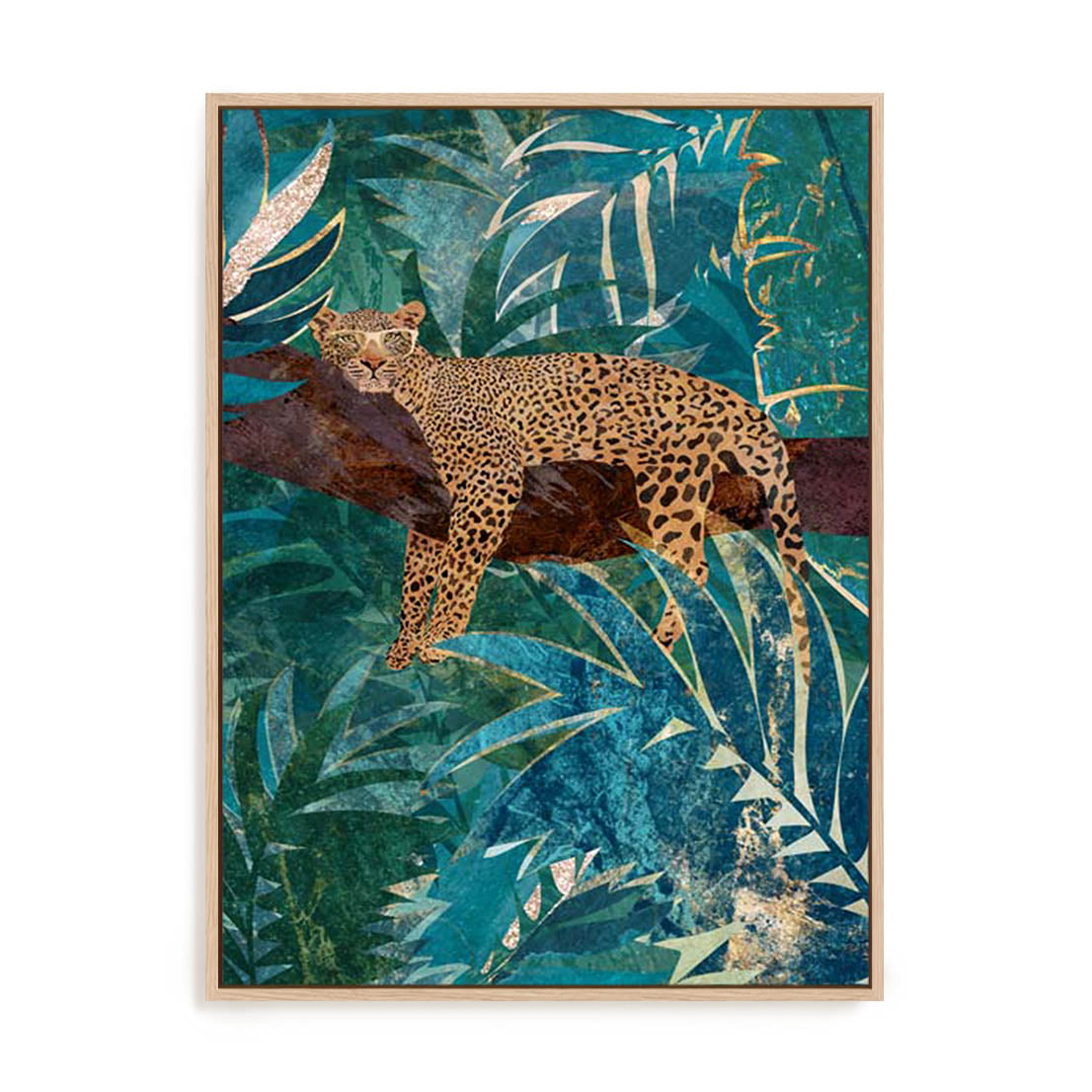 Manovski Lazy Leopard In The Jungle Wall Art
