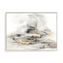 Wall Art Stretched Canvas In White  Frame - Bardot – Gold Mist Landscape Art