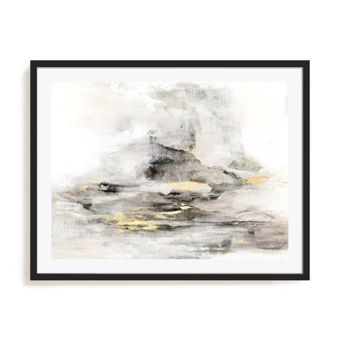 Wall Art Print Poster In Black Frame - Bardot – Gold Mist Landscape Art