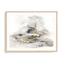 Wall Art Print Poster In Natural Oak Frame - Bardot – Gold Mist Landscape Art