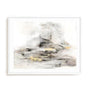 Wall Art Print Poster In White Frame - Bardot – Gold Mist Landscape Art