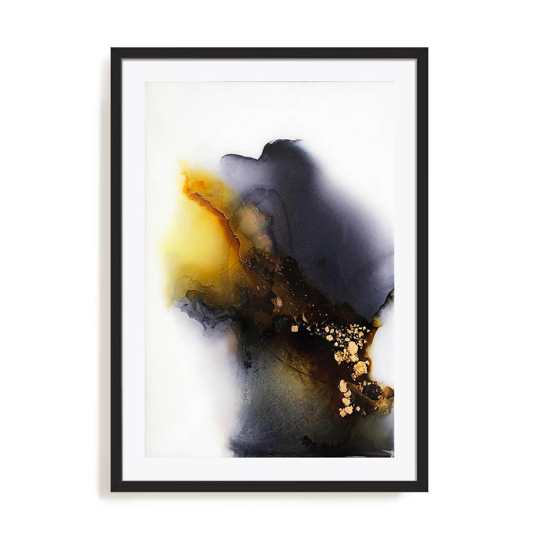 Wall Art Print Poster In Black Frame - Storms – Connection Abstract Art