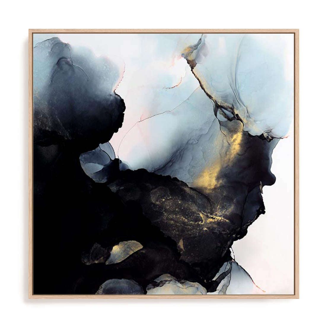 Wall Art Stretched Canvas In Natural Oak  Frame - Roberg  – Dawn Coastal Art