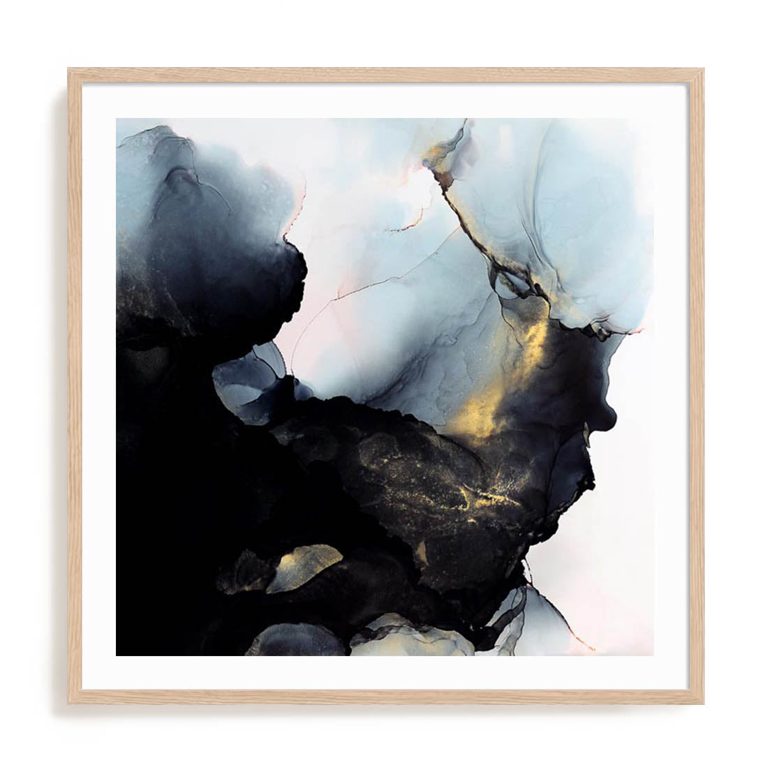 Wall Art Print Poster In Natural Oak Frame - Roberg  – Dawn Coastal Art