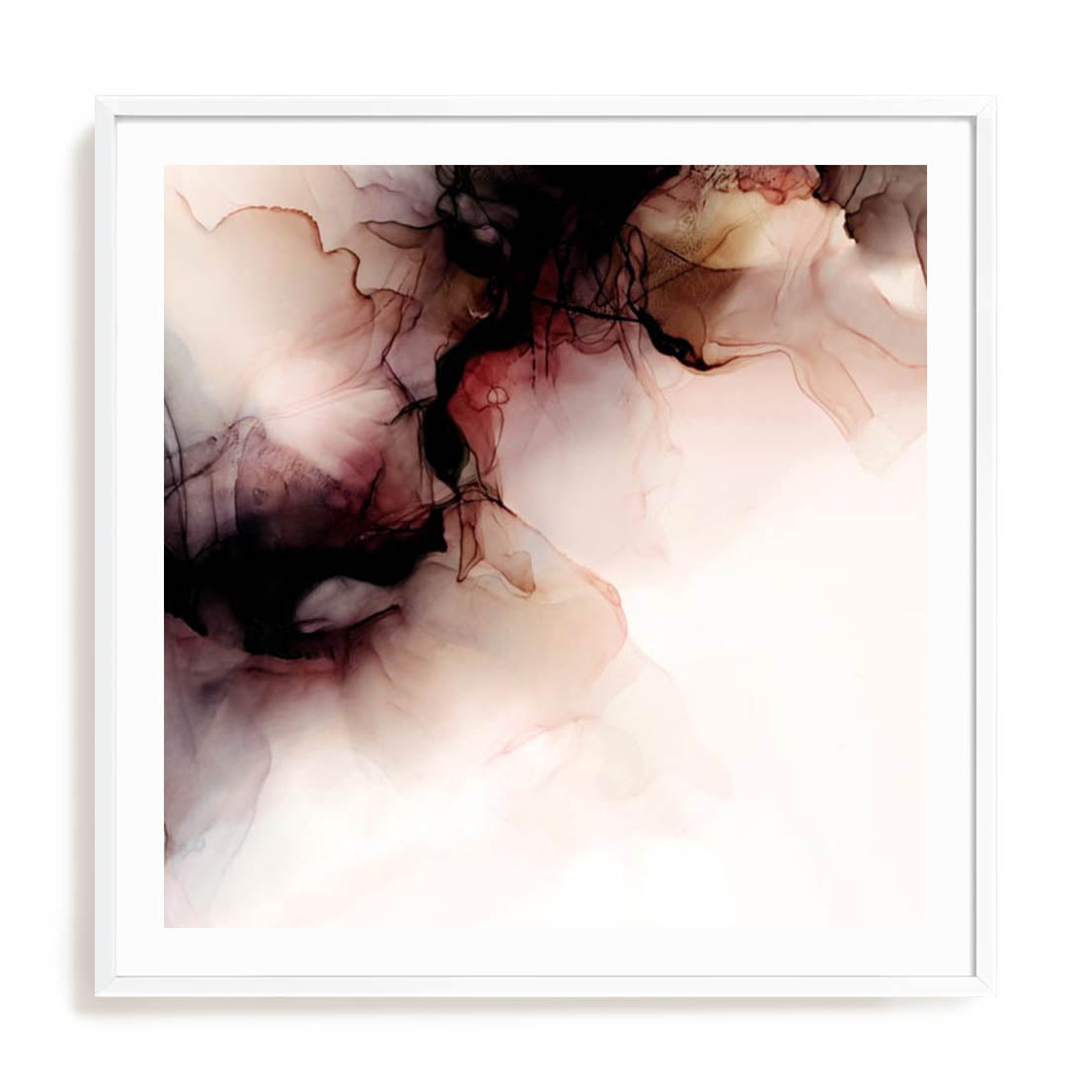 Wall Art Print Poster In White Frame - Roberg  – Storm I Abstract Art