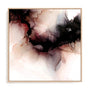 Wall Art Stretched Canvas In Natural Oak  Frame - Roberg  – Storm Ii Abstract Art