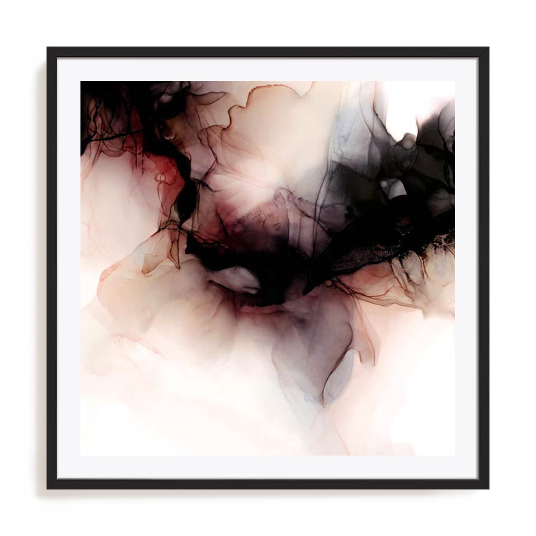Wall Art Print Poster In Black Frame - Roberg  – Storm Ii Abstract Art