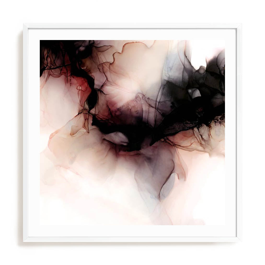 Wall Art Print Poster In White Frame - Roberg  – Storm Ii Abstract Art