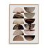 Wall Art Stretched Canvas In Natural Oak  Frame - Bohmer  – Graphic Abstract Art