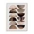 Wall Art Stretched Canvas In White  Frame - Bohmer  – Graphic Abstract Art