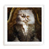 Meow Club Wall Art #oran_white-white-border