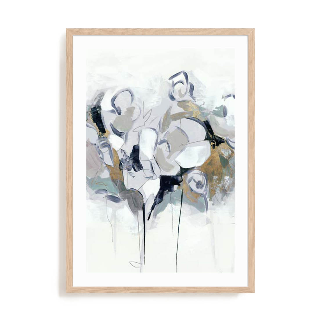 Blue Abstract Florals I Wall Art