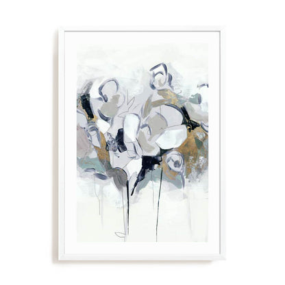 Blue Abstract Florals I Wall Art