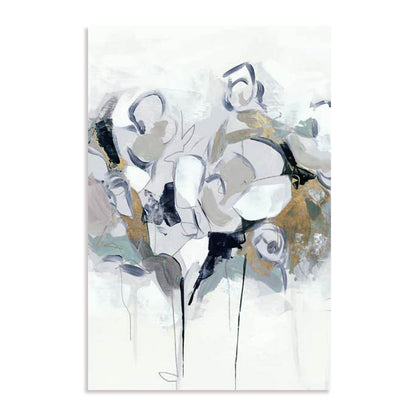 Blue Abstract Florals I Wall Art