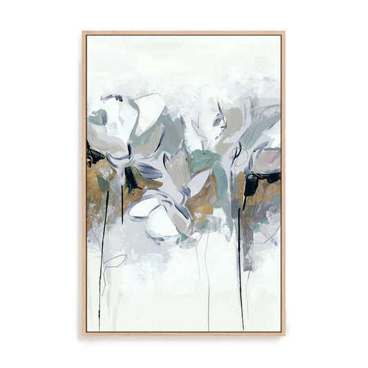 Blue Abstract Florals II Wall Art