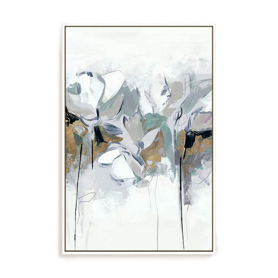 Blue Abstract Florals II Wall Art