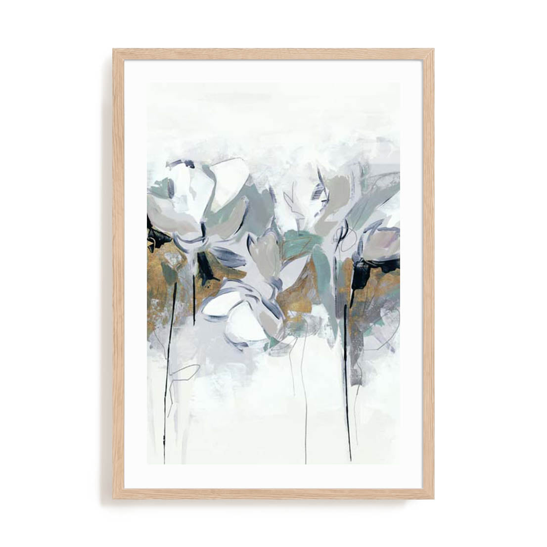 Blue Abstract Florals II Wall Art