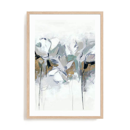 Blue Abstract Florals II Wall Art